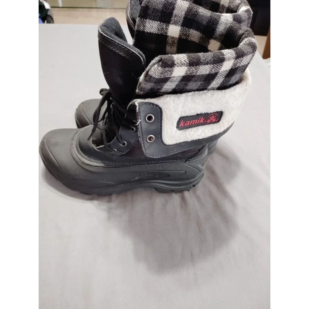 Kamik SUGARLOAF Women Fleece Flannel Waterproof Preppy Hiking Snow Boots Women 9